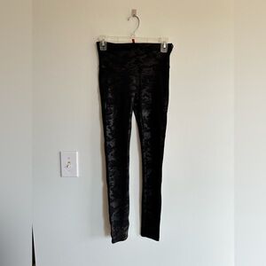 Spanx Black Camo Full Length Leggings
